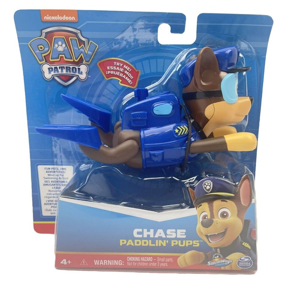 Nickelodeon Paw Patrol CHASE PADDLIN' PUPS Wind Up Toy Water